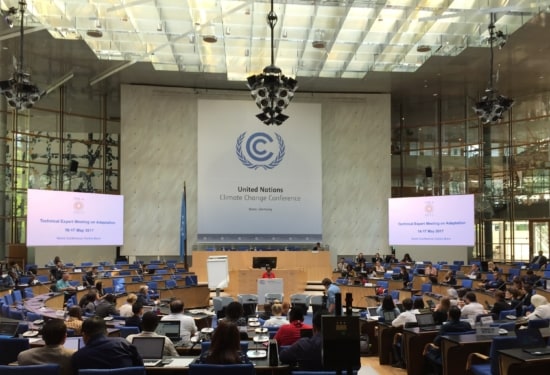 wide shot of the United Nations meeting of the UNFCCC Subsidiary Bodies